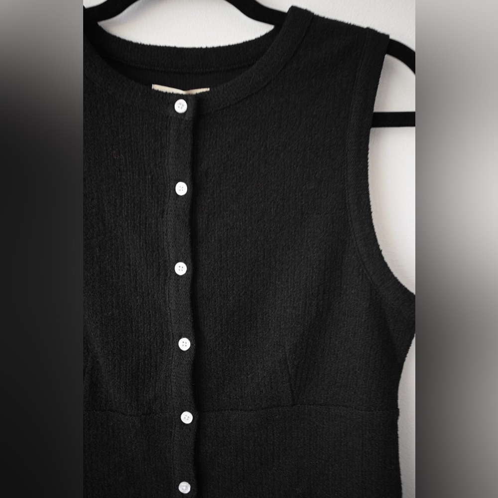 Madewell Knit Terry Vest Split Crew Neck - Picture 6 of 9